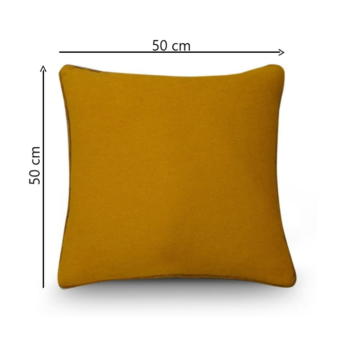 Mustard Yellow Woven Cushion - Duck Feather Insert