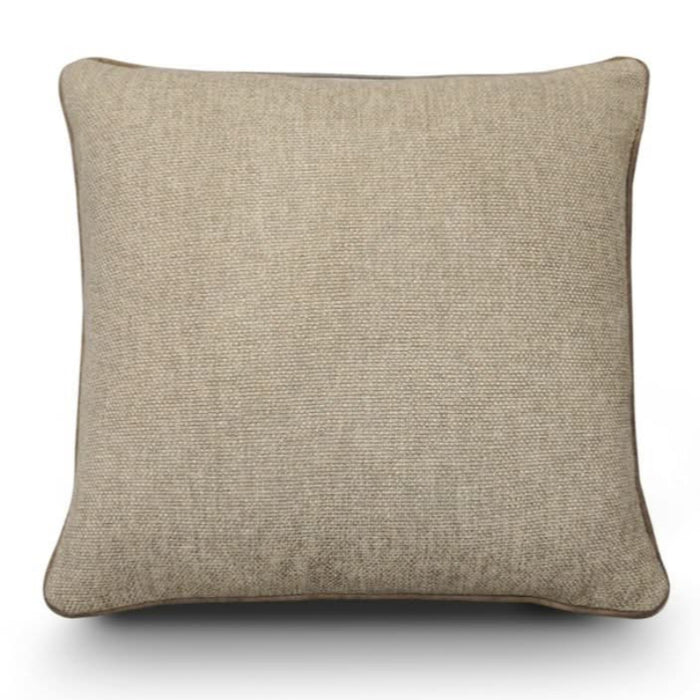 Charcoal or Beige Woven Cushions - Duck Feather Inserts