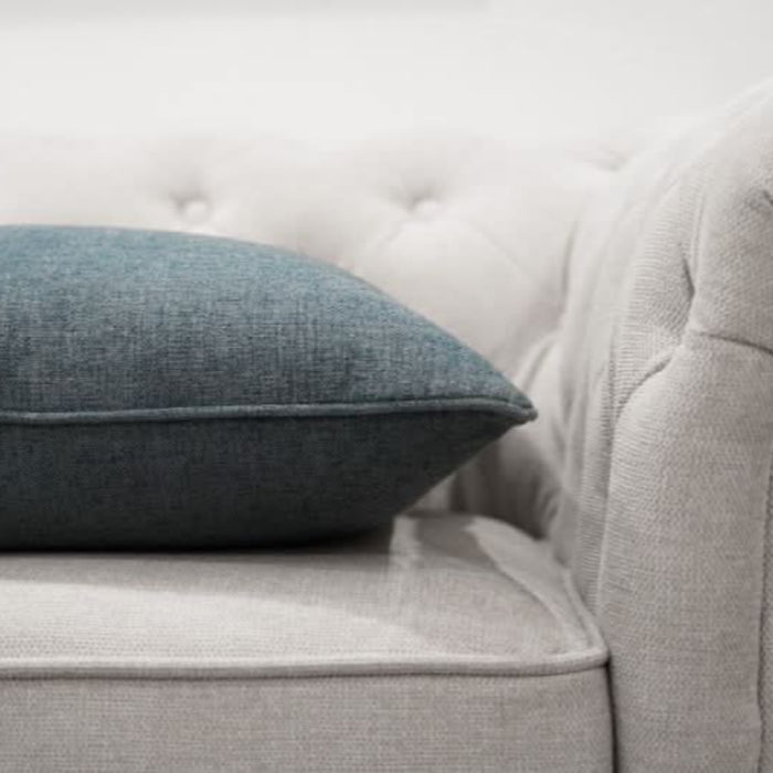 Teal Woven Cushion - Duck Feather Insert