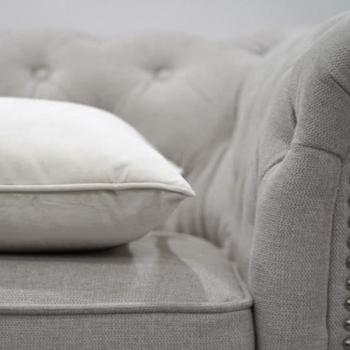 Cream Velvet Cushions - Duck Feather Inserts