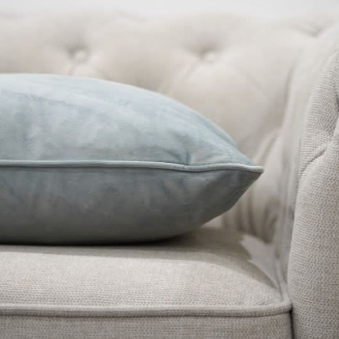 Grey Velvet Cushion - Duck Feather Insert