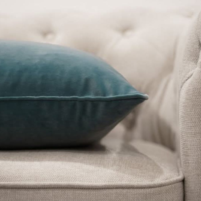 Teal Velvet Cushion - Duck Feather Insert