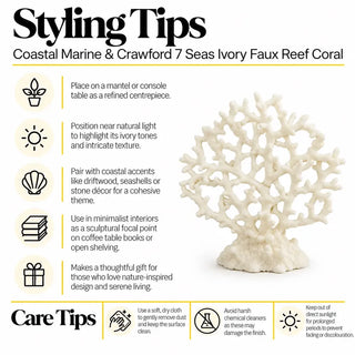 Ivory faux reef coral decor styling and care tips guide