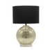 Kensington Gold Globe Table Lamp – 60 cm gold textured glass base with black shade, perfect for modern Australian interiors.