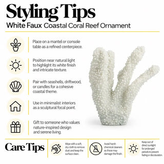 White faux coral reef ornament styling and care tips guide