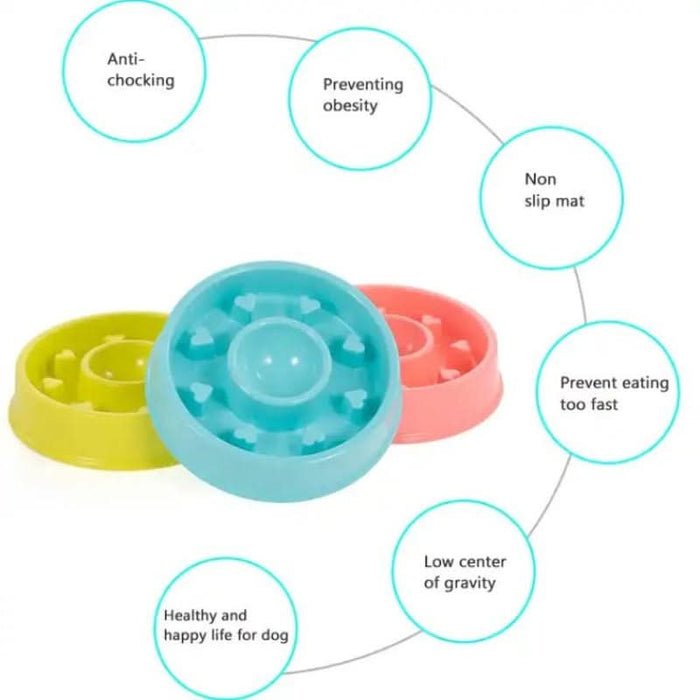 Heart-shaped eco-friendly slow feeder bowl in pastel pink for dogs.