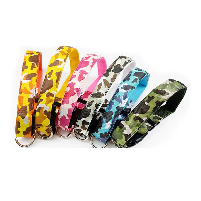 Illuminated Haven LED Camouflage Dog Collar, ensuring safety and style.
