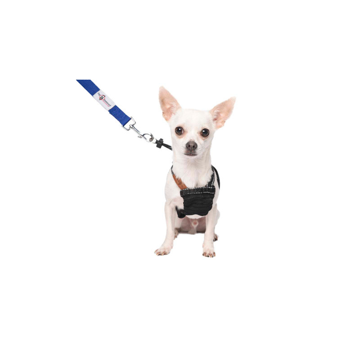 Padded chest harness in classic black, providing gentle control for all breeds