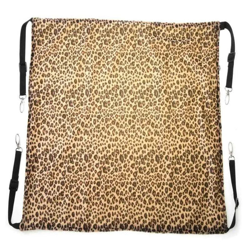 Chic Safari Luxury Leopard-Print Cat Hammock Bed Spread Out