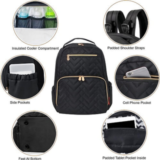 Fisher Price Morgan Nappy Black Backpack Details