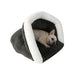 Pet inside the Cave Bed with Comfort and Detachable Mat