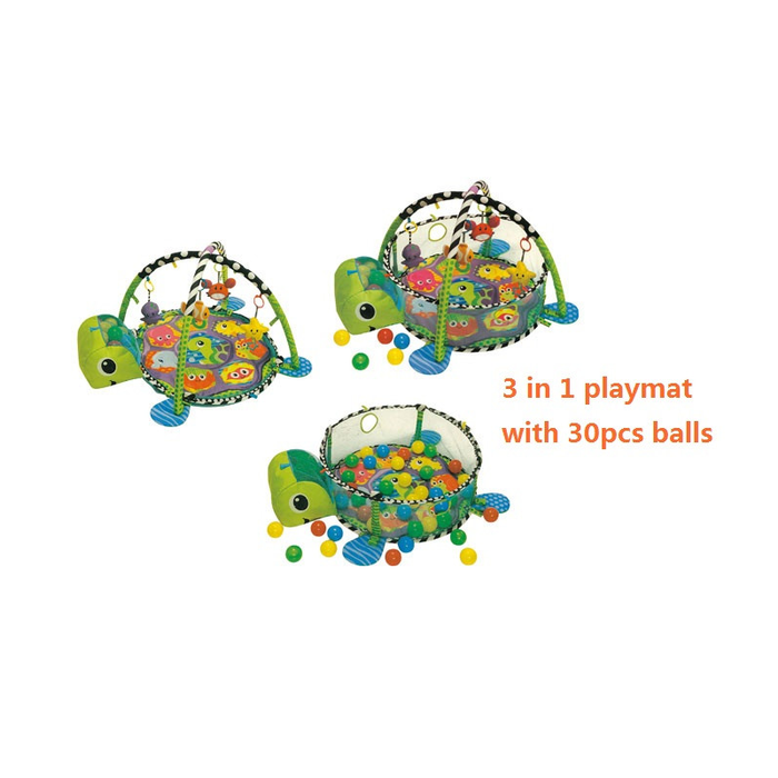Soft Turtle Baby Play Mat: Your 3-in-1 Haven of Fun content